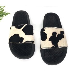 APL Iconic Calf Hair Cow Print Slides 9